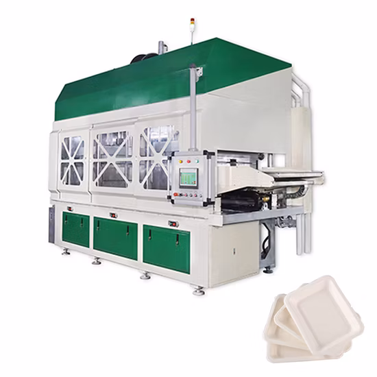 Fully Automatic Biodegradable Sugarcane Bagasse Tableware Pulp Molding Making Machine Fully Automatic Production Line