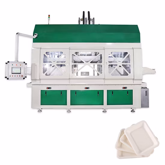 Fully Automatic Biodegradable Sugarcane Bagasse Tableware Pulp Molding Making Machine Fully Automatic Production Line