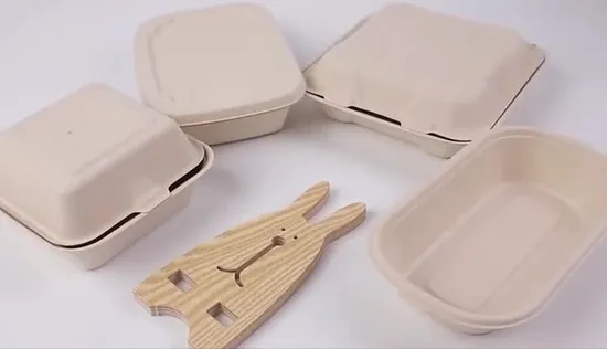 サトウキビのバガスパルプから作られた100％環境に優しい生分解性の使い捨て食器