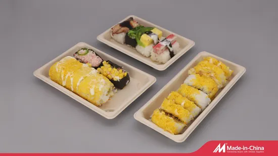 サトウキビバガスパルプ食器、生分解性使い捨て食品容器、100%環境に優しい弁当箱